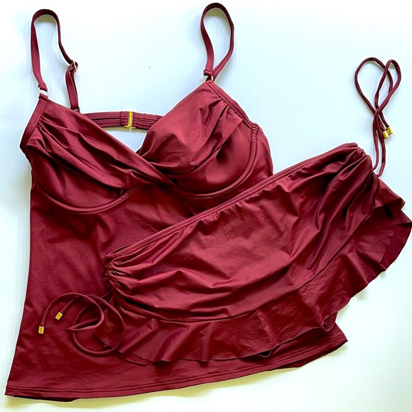 👙💃🏻 Swim Systems Tankini set. Maroon. Medium 💃🏻👙 - Picture 1 of 6